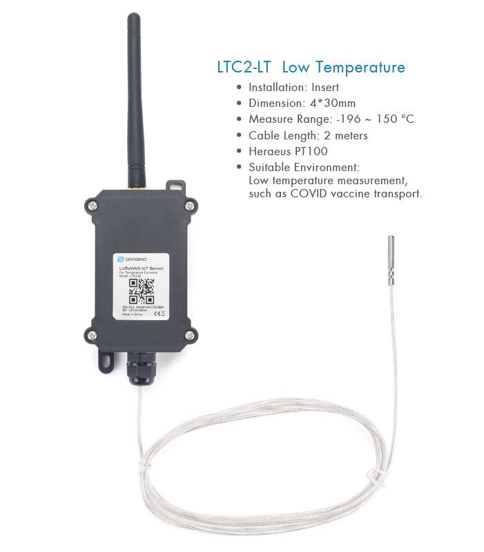 Dragino LTC2-LT LoRaWAN Low Temperature Transmitter