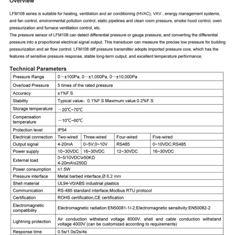 Leefo differential pressure sensor5