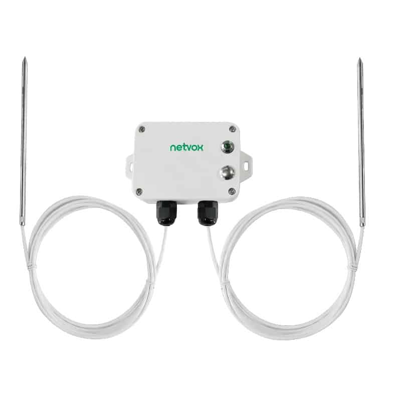 Netvox R718B2- Wireless 2-Gang Temperature Sensor