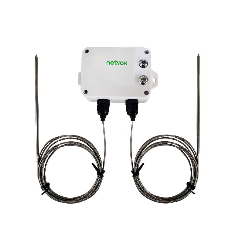 Netvox R718B241 - Wireless 2-Gang Temperature Sensor- PT1000 Needle Probe(-40°~375°)