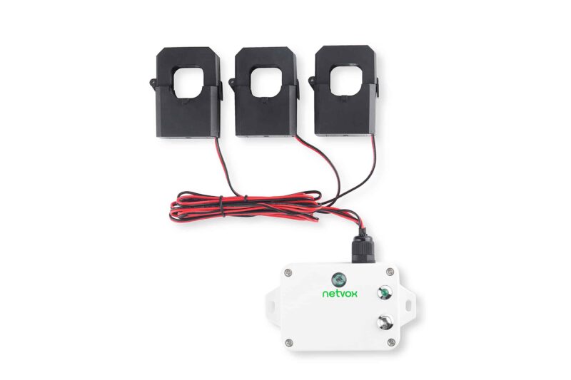 Netvox R718NL325-Wireless Light Sensor and 3-Phase Current Meter with 3x250A Clamp-On CT
