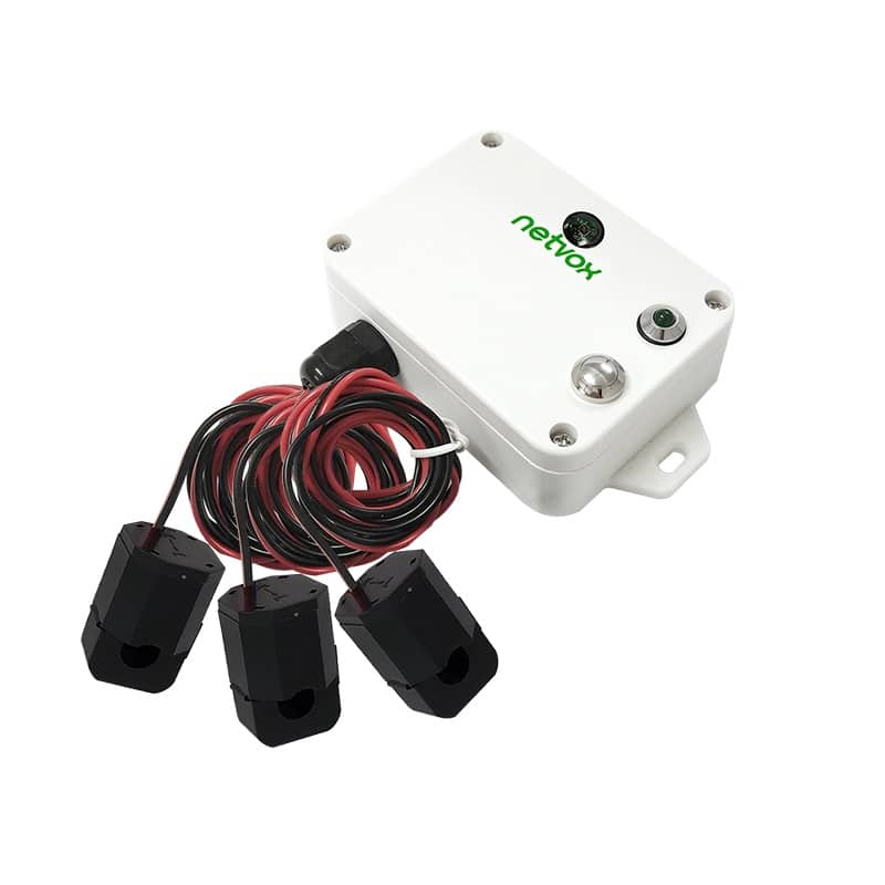 Netvox R718NL37-Wireless Light Sensor and 3-Phase Current Meter with 3x75A Clamp-On CT