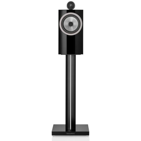 bowers and wilkins 705 s3 bookshelf front view with stand black