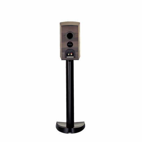 Paradigm Premier 200b Bookshelf Speakers espresso on stand back view