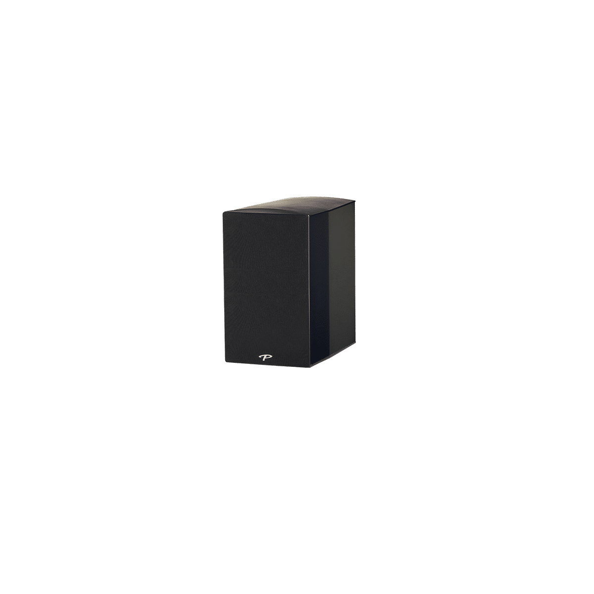 Paradigm Premier 200b Bookshelf Speakers black with grill side view