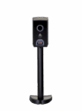 Paradigm Premier 200b Bookshelf Speakers black on stand back view