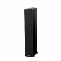 Paradigm Premier 700F black front side view with grill