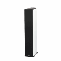 Paradigm Premier 700F white front side view with grill