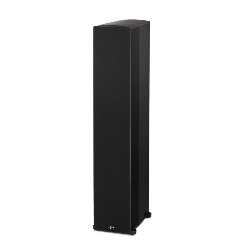 Paradigm Premier 800F Floor Standing Speakers black front angled view with grill