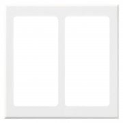 Pico Wall Faceplate 2 Gang Wireless Dual Opening - White