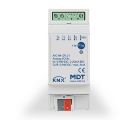 MDT Analog I/O 4-fold, 2SU MDRC, 0-10V, In-/Output shiftable