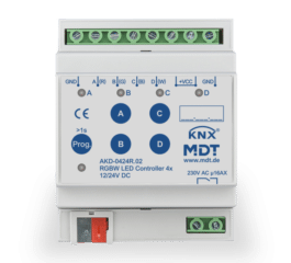 MDT LED Controller 4-channel, 4/8 A, RGBW, 4SU MDRC