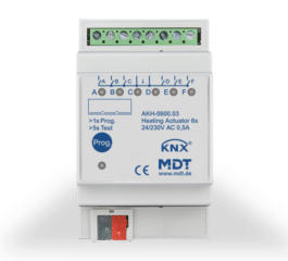 MDT Heating Actuator 6-fold, 3SU MDRC, 24-230 V AC