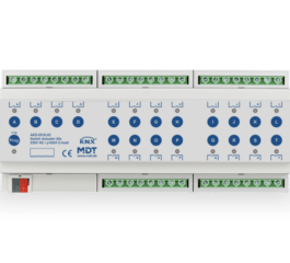 MDT Switch Actuator 20-fold, 12SU MDRC, 16 A, 230 V AC, C-load, standard, 140 μF