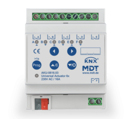 MDT Universal Actuator 6-fold, 4SU MDRC, 16 A, 230 V AC, 100 μF, 15 ECG