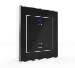 MDT Glass Push Button II Lite 1-fold, RGBW, blinds, Black