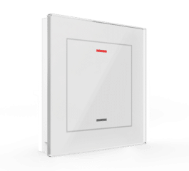 MDT Glass Push Button II Lite 1-fold, RGBW, neutral, White