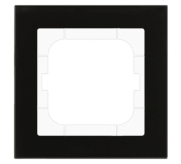 MDT Glass cover frame 1-fold for 63 mm systems, Black