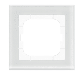 MDT Glass cover frame 1-fold for 63 mm systems, White