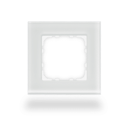 MDT Glass cover frame 1-fold for 55 mm systems, White
