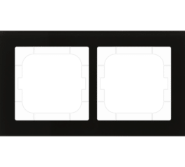 MDT Glass cover frame 2-fold for 63 mm systems, Black