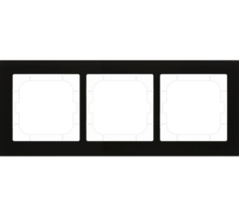 MDT Glass cover frame 3-fold for 63 mm systems, Black