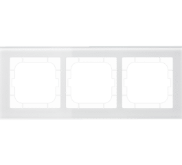 MDT Glass cover frame 3-fold for 63 mm systems, White