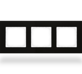 MDT Glass cover frame 3-fold for 55 mm systems, Black