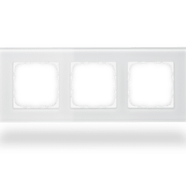 MDT Glass cover frame 3-fold for 55 mm systems, White