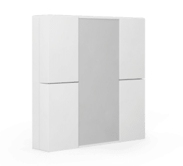 MDT Push Button 55 4-fold, White matt finish