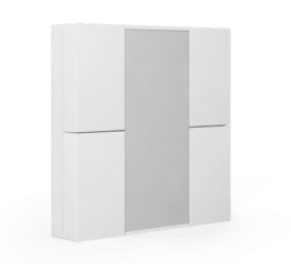 MDT Push Button 55 4-fold, White matt finish