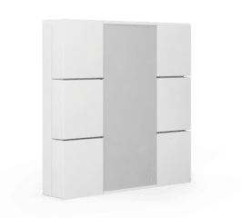 MDT Push Button 55 6-fold, White matt finish