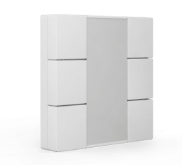 MDT Push Button 55 6-fold, White glossy finish
