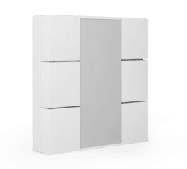 MDT Push Button 55 6-fold, White glossy finish