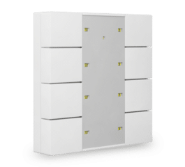 MDT Push Button 55 Plus 8-fold, White matt finish