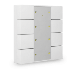 MDT Push Button Plus 55 8-fold, White matt finish