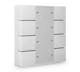 MDT Push Button Plus TS 55 8-fold, White glossy finish