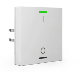 MDT Push Button Lite 55 1-fold, RGBW, switch, White glossy finish