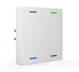 MDT Push Button Lite 55 2-fold, RGBW, neutral, White glossy finish