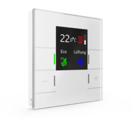 MDT Glas Room Temperature Controller Smart with colour display, White