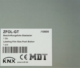 MDT Labelling foil for Glass Push Button Plus