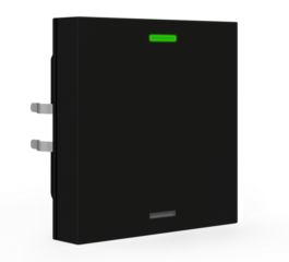 MDT KNX Push Button Lite 55 1 gang, RGBW, neutral, with temperature sensor, Black matt