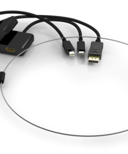 Wyrestorm WyreRing Adapter Ring with USB-C, DisplayPort™ & Mini DisplayPort™ to HDMI with Cable Lock
